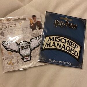 Warner Bros. White & Gray Harry Potter Iron-On Patch Set